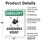 Signmission Assembly Point With Symbol, 12 in W x Rectangle, Plastic OS-2PACK-EM-P-1218-V-10428 - alternate 4